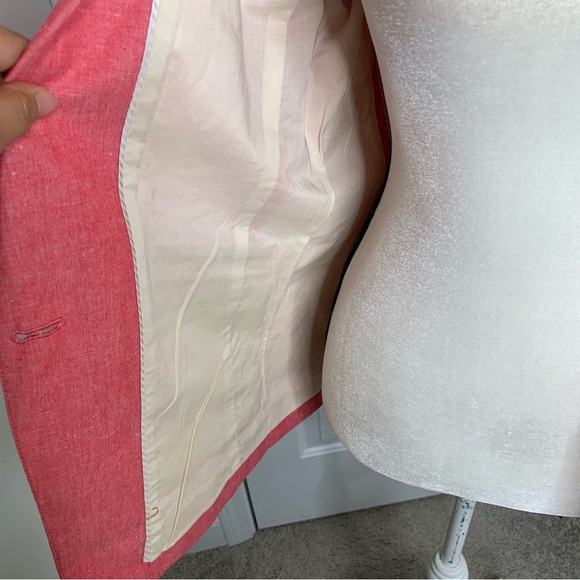 J Crew unstructured linen one button blazer size 6 women’s preppy minimalist - Picture 3 of 5